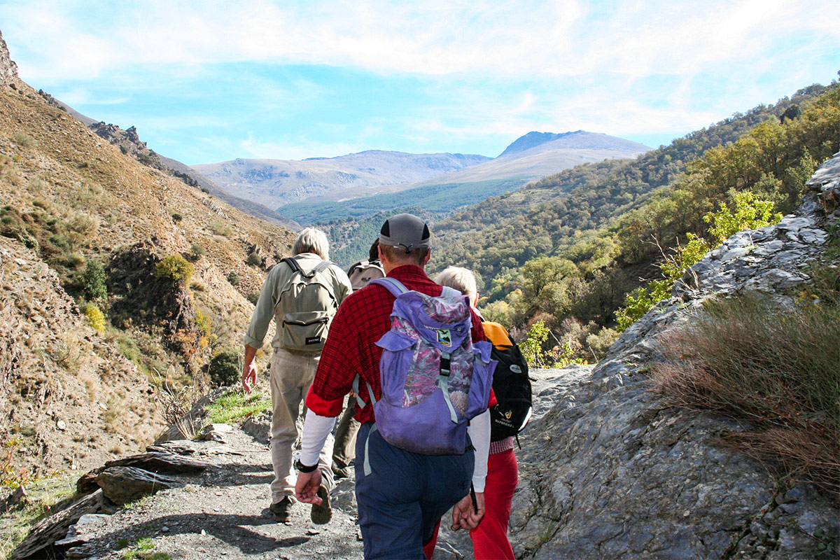 Wanderer im Trevélez-Tal