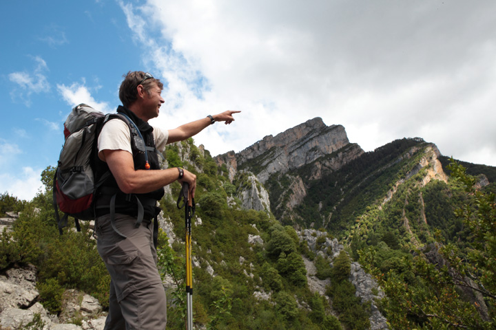 Wanderführer Stephan Isenmann vor dem Anisclo-Canyon