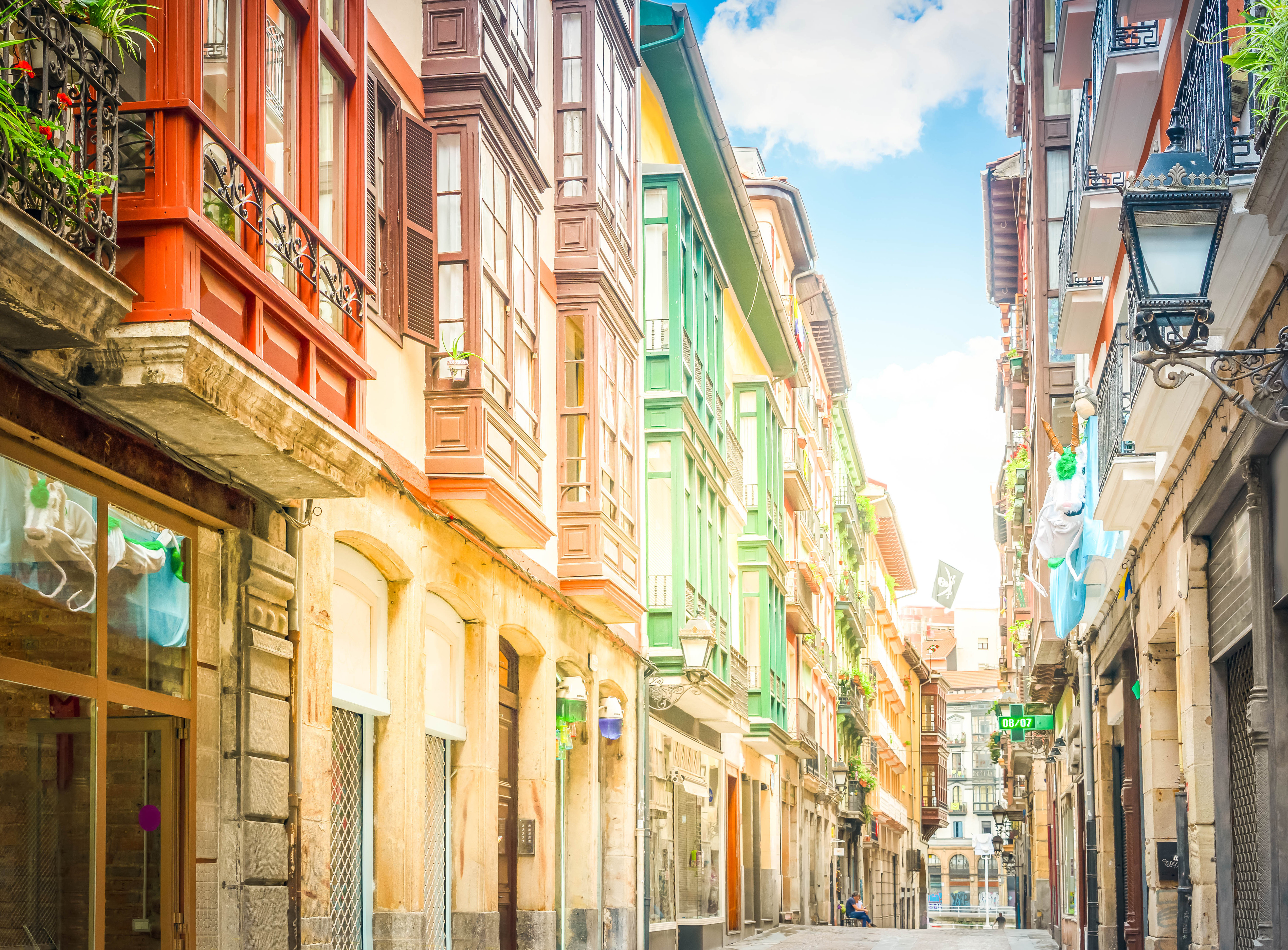 farbenprächtig Altstadt von Bilbao