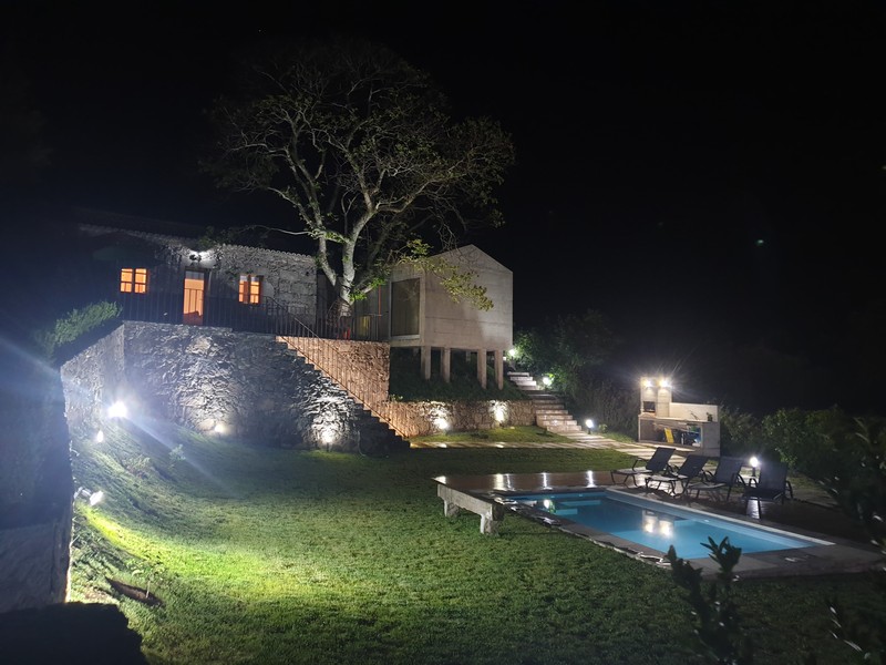 Casa do Castanheiro_pool view at night