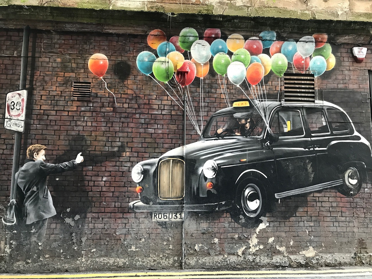 Etikett, Glasgow, Straßenkunst