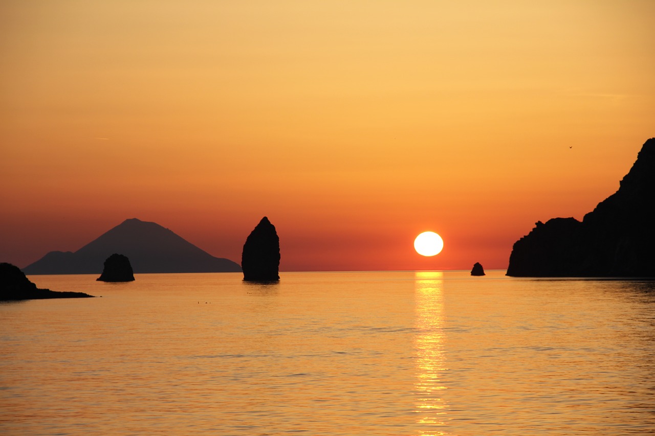 Vulcano, Liparische Inseln, Sonnenuntergang