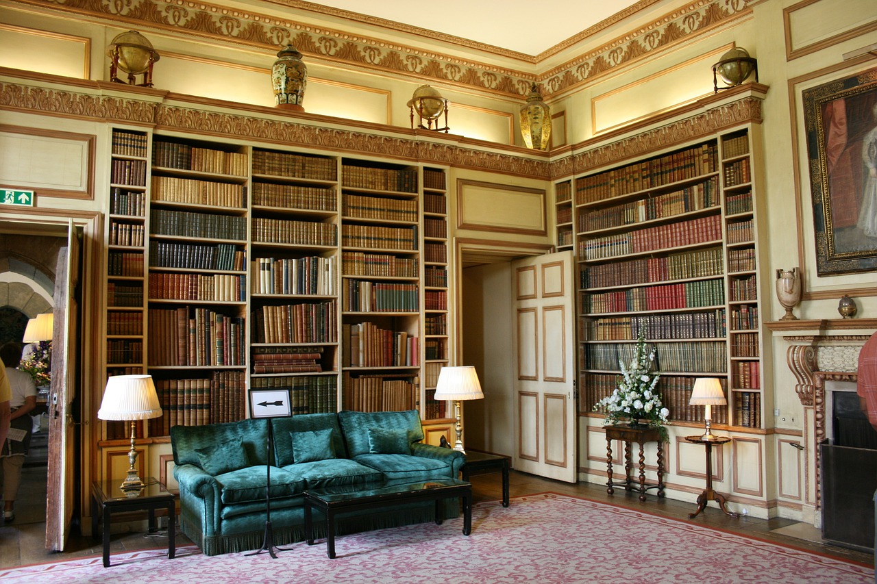 Bibliothek, Bücher, Schloss Leeds
