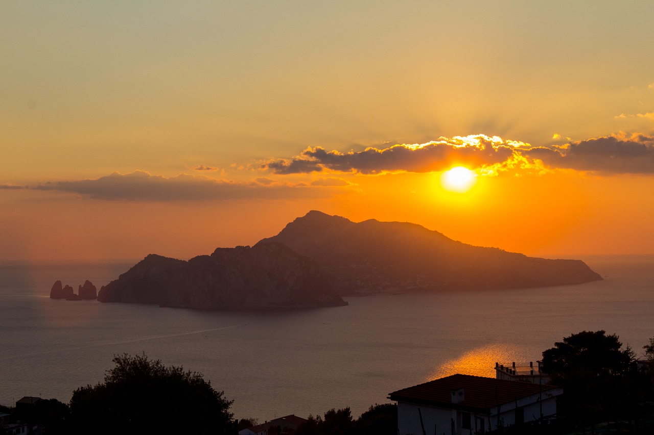 Italien, Sonnenuntergang, Capri